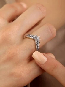 1 st. 925 sterling zilveren strass omringd door vierkante strass ring voor vrouwen klassieke heldere sprankelende kroon ring zilveren ring voor vrouwen voor meisjes, vintage en vingeraccessoire voor cadeau sieraden