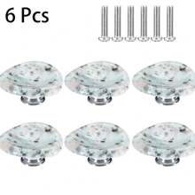 6 Pcs Lotus Stone Heart-Shaped Knobs Natural Lotus Stone Handles Energy Stone Aluminum Alloy Base Drawer Pulls