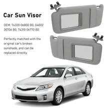 Par de parasoles compatibles con Camry 2007-2011, sustituye a 74320 06800 B0, 04002 30706 B0, 74310 06770 B0 (gris) - Gris - Ver 3