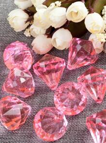 20pcs 17mm*23mm Rhinestone Crystal DIY Acrylic Transparent Beads, Colorful Plastic Beads For Jewelry Making, Bracelet Crafting, Mixed Color - 20 Small Diamond Beads - View 8