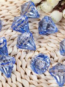 20pcs 17mm*23mm Rhinestone Crystal DIY Acrylic Transparent Beads, Colorful Plastic Beads For Jewelry Making, Bracelet Crafting, Mixed Color - 20 Small Diamond Beads - View 4
