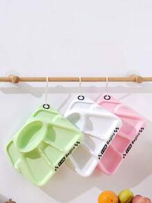 Customized Kids 3-Compartment Plate Set With Motorcycle Design, Baby Tableware Feeding Set Non-Picky Eating, Easy To Clean Back To School Winter Gift Ideas Boy Girl Valentine's Day - Multicolor - View 2