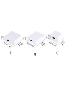 1pc Solid Jewelry Storage Box, White Jewelry Organizer For Home, Gift For Back To School - White - View 5