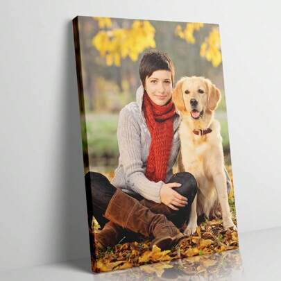 1pc Customized Frameless Canvas Poster - Personalized Wall Art Suitable For Family, Pet, Wedding Photos - Ideal Gift For Anniversary, Graduation And Home Decor, Valentine's Day Decor Garden, Office, For Anniversaries, For Valentine's Day, For Mother's Day, For Birthdays, For Father's Day, For Graduation, For Weddings, For Housewarming, Warm Ambience, Autumn Home Refresh, Scandinavian Cozy Home, Warm Ambience, Home Harmony
