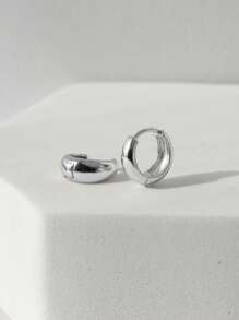 1 peça Brincos Minimalistas Argola de Jóias para Mulheres em Prata Esterlina S925, Presente Fino e Casual para o Dia dos Namorados