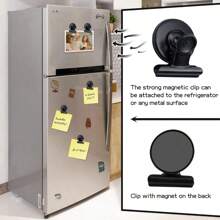 12 Packs Fridge Magnets Fridge Magnets Magnetic Clips Heavy Duty Detailed List Display Paper Fasteners For Home, Office And Education - Multicolor - View 4