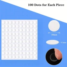 100/500 Pcs Transparent Balloon Glue Dots, 10mm Removable, For Office & Craft Use, Essential For DIY! - Multicolor - View 2