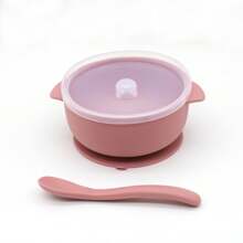 Silicone Baby Tableware, Infant Feeding Bowl With Lid And Silicone Soft Spoon - Multicolor - View 8