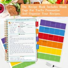 Recipe Journal & Notebook With Stickers For Cooking Enthusiasts - Perfect For DIY Meal Planning And Organizing Delicious Recipes,School Supplies,Back To School