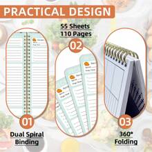 Recipe Journal & Notebook With Stickers For Cooking Enthusiasts - Perfect For DIY Meal Planning And Organizing Delicious Recipes,School Supplies,Back To School