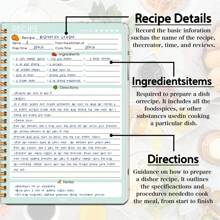 Recipe Journal & Notebook With Stickers For Cooking Enthusiasts - Perfect For DIY Meal Planning And Organizing Delicious Recipes,School Supplies,Back To School