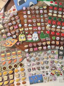 3D Bubble Stickers Vintage Showa Style Cute Sticker For Scrapbooking, Computer, Decoration Back To School