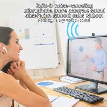 5MP Webcams Computer Camera Eye Contact Camera With Microphone 90°Wide-Angle Center Screen Webcam USB Camera Webcam For Zoom/Teams, Conferencing/Calling/Gaming Laptop