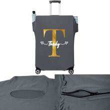 Vỏ hành lý mới độc quyền tùy chỉnh, phù hợp với túi thời trang 18-32 inch, túi chống bụi đàn hồi dày hơn, túi xách, phụ kiện du lịch, hộp bảo vệ hành lý - Xám - Xem 3