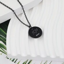 1pc Personalized Pet Jewelry Gift For Pet Mom - Pet Portrait Custom - Dog Stick Figure Portrait Necklace - Engraved Portrait From Photo -Pet Memorial Jewelry