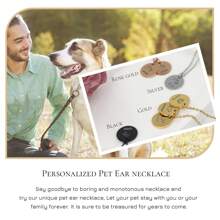 1pc Personalized Pet Jewelry Gift For Pet Mom - Pet Portrait Custom - Dog Stick Figure Portrait Necklace - Engraved Portrait From Photo -Pet Memorial Jewelry