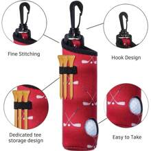 1pc Portable Golf Ball And Tee Bag With Keychain Clip, Waterproof Golf Protection Bag, Easy To Install And Store Storage Bag, Suitable For Golf Accessories - Multicolor - View 11