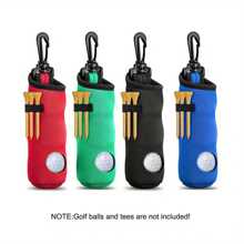 1pc Portable Golf Ball And Tee Bag With Keychain Clip, Waterproof Golf Protection Bag, Easy To Install And Store Storage Bag, Suitable For Golf Accessories - Multicolor - View 6