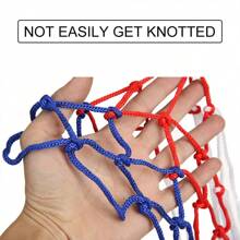5pcs Replacement Basketball Nets All Weather Outdoor Net 12 Hoop Standard Ring - White Red Orchid - View 8