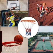 5pcs Replacement Basketball Nets All Weather Outdoor Net 12 Hoop Standard Ring - White Red Orchid - View 10