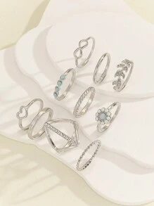 Bohemian Style - Fashionable - Elegant - Luxurious Ring Set, Personal Jewelry For Women, Perfect Gift For Her, Wedding Jewelry Gift