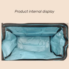 1 pièce Sac à outils extra large en canevas épaissie, convenant pour les électriciens, les outils de réparation HVAC, avec sangle d'épaule de rangement