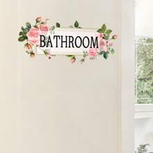 1 pieza Pegatina floral inglesa, decoración de pared del hogar - Multicolor - Ver 1
