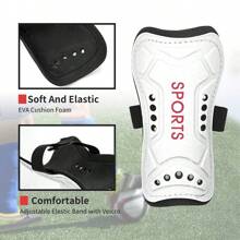 1 set de calcetines de fútbol con espinilleras y correas hasta la rodilla para entrenamiento y competición