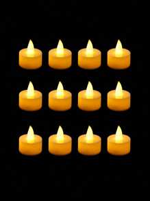 12/24/48pcs Flameless LED Candles Lights, Battery Powered Tealight, Romantic Tea Candles For Birthday Party Wedding Decorations, Home Decor, Candle Warmer, Gift, Fake Candles,Home Decor,Gift,Led Candles,Fake CandlesCandle Lights Gifts Graduation