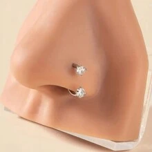 1 pezzo Anello a forma di C elegante e seducente in acciaio inossidabile per labbra, naso, piercing semplice per il corpo come regalo per feste e vacanze