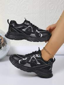 Women's Mesh Platform Sneakers - Breathable, Fashionable, Low-Top Athletic Shoes - Casual Lace-Up Sports Shoes - Suitable For Women - For Running, Walking, And Daily Wear - Women's Gradient Thick-Sole Sports Shoes - Fashionable Lace-Up Low-Top Running Training Shoes, All Match Sports Sneakers - Breathable Mesh And Rubber Outsole, Suitable For Casual And Sports Occasions - Perfect Gift For Fashionable Women