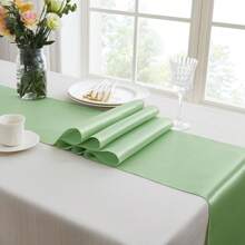 1/2/5/10 Pcs Satin Table Runners, 28x275cm, Elegant Soft Silky Table Decor For Party, Banquet, Wedding, Thanksgiving, Valentine's Day, Christmas, New Year
