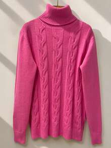 Toamnă și iarnă îngroșat cald prăjit aluat răsuciri Tricoturi pentru femei Senior Sense Lazy Wind pulover lejer