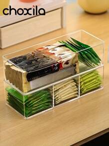 choxila 1 pièce Boîte de rangement pour capsules de café pour café-shop ou salon de thé au lait, accessoires de café filtre, boîte de rangement pour mélangeur à café, cubique, organisateur de sachets de thé, boîte de rangement pour couverts de fête, retour à l'école