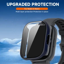 Estuche de vidrio templado + PC compatible con Redmi Watch 5 Active 5 Lite Smart Watch - Correa, protector de pantalla y accesorios
