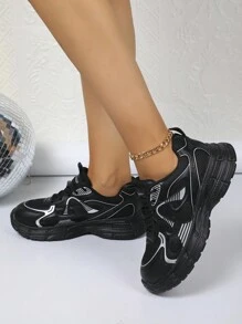 Women's Mesh Platform Sneakers - Breathable, Fashionable, Low-Top Athletic Shoes - Casual Lace-Up Sports Shoes - Suitable For Women - For Running, Walking, And Daily Wear - Women's Gradient Thick-Sole Sports Shoes - Fashionable Lace-Up Low-Top Running Training Shoes, All Match Sports Sneakers - Breathable Mesh And Rubber Outsole, Suitable For Casual And Sports Occasions - Perfect Gift For Fashionable Women