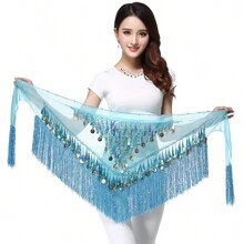 Fashion Sequin Fringe Skirt Dance Belt Skirt Belly Dance