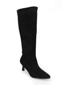 Botas Altas de Mujer en con Tacón Bajo Tipo Kitten, Estilo Elegante y Cómodo - Negro - Ver 1
