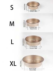 1pc Non-Stick Round Cake Baking Mold, Gold Color Springform Pan, Carbon Steel Bottom Removable Chiffon Cake Mold, Multi-Size Cake Baking Tray, Modern Oven Baking Tool, Heat Resistant Easy Clean