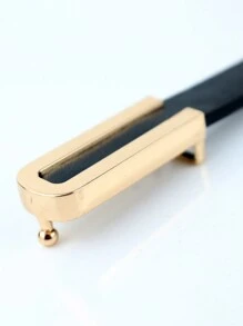 1 件女士纯色几何扣时尚腰带，适合秋季、秋季、万圣节装饰