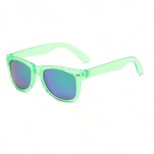 Fashion Children's Fashion Glasses Boys Girls Transparent Color Reflective Frame Rivet Micro-Grain Eyeglasses