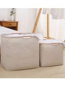 1 pieza, Cesta plegable de lavandería a prueba de humedad e impermeable de gran capacidad para almacenar ropa, juguetes y decoración del hogar, dormitorio