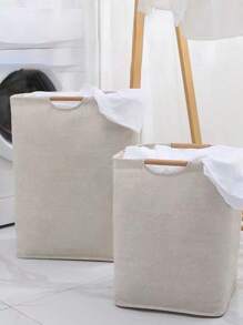 1 pieza, Cesta plegable de lavandería a prueba de humedad e impermeable de gran capacidad para almacenar ropa, juguetes y decoración del hogar, dormitorio