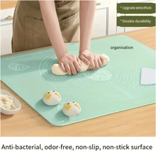 بساط خبز سيليكون غير لاصق، مقاس 19.7 * 15.8 بوصة سطح غير انزلاقي، للخبز والبيتزا والعجين - أداة مطبخ مثالية