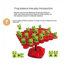 1 Set Frog Balance Tree Game, Multiplayer Tabletop Game, Frog Stacking Toys, Board Game, Party Interactive Toy