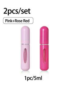 1/2/4 chai xịt nước hoa 5ML rỗng, chai xịt nước hoa có thể nạp lại, chai xịt mini, chai nước hoa bỏ túi nhỏ, hộp đựng bơm mùi hương, hộp đựng nước hoa rỗng di động cho du lịch, trường học hoặc tiệc tùng (trắng + hồng + đỏ hồng + tím) - Nhiều màu - Xem 15