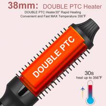 38mm Curling Iron With Dual PTC Heaters For Faster Heating And More Even Temperature, Single Button Operation, 2 Heat Settings
