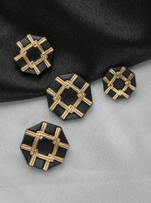 6 件/包复古风格金属纽扣，女士外套粗花呢纽扣，手工艺品，缝纫用品，各种尺寸 - 彩色 - 查看 13
