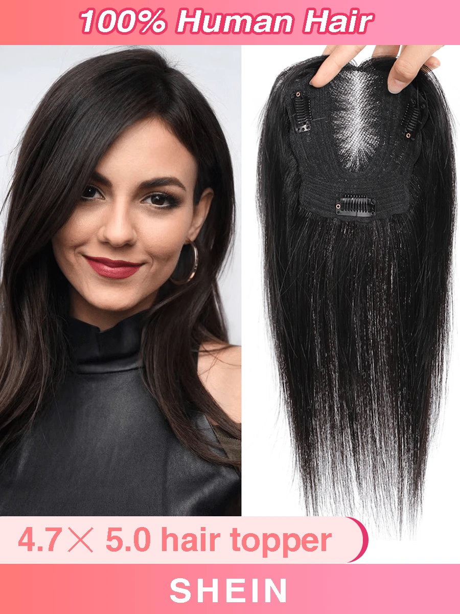 12 Inch Straight Human Hair Toppers For Women Real Human Hair Best Hair Topper For Women Remy Human Hair Topper For Women Real Human Hair Pieces For Women With Thinning Hair
