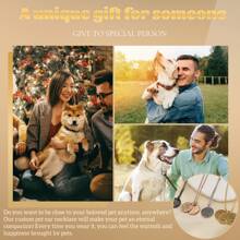 1pc Personalized Pet Jewelry Gift For Pet Mom - Pet Portrait Custom - Dog Stick Figure Portrait Necklace - Engraved Portrait From Photo -Pet Memorial Jewelry